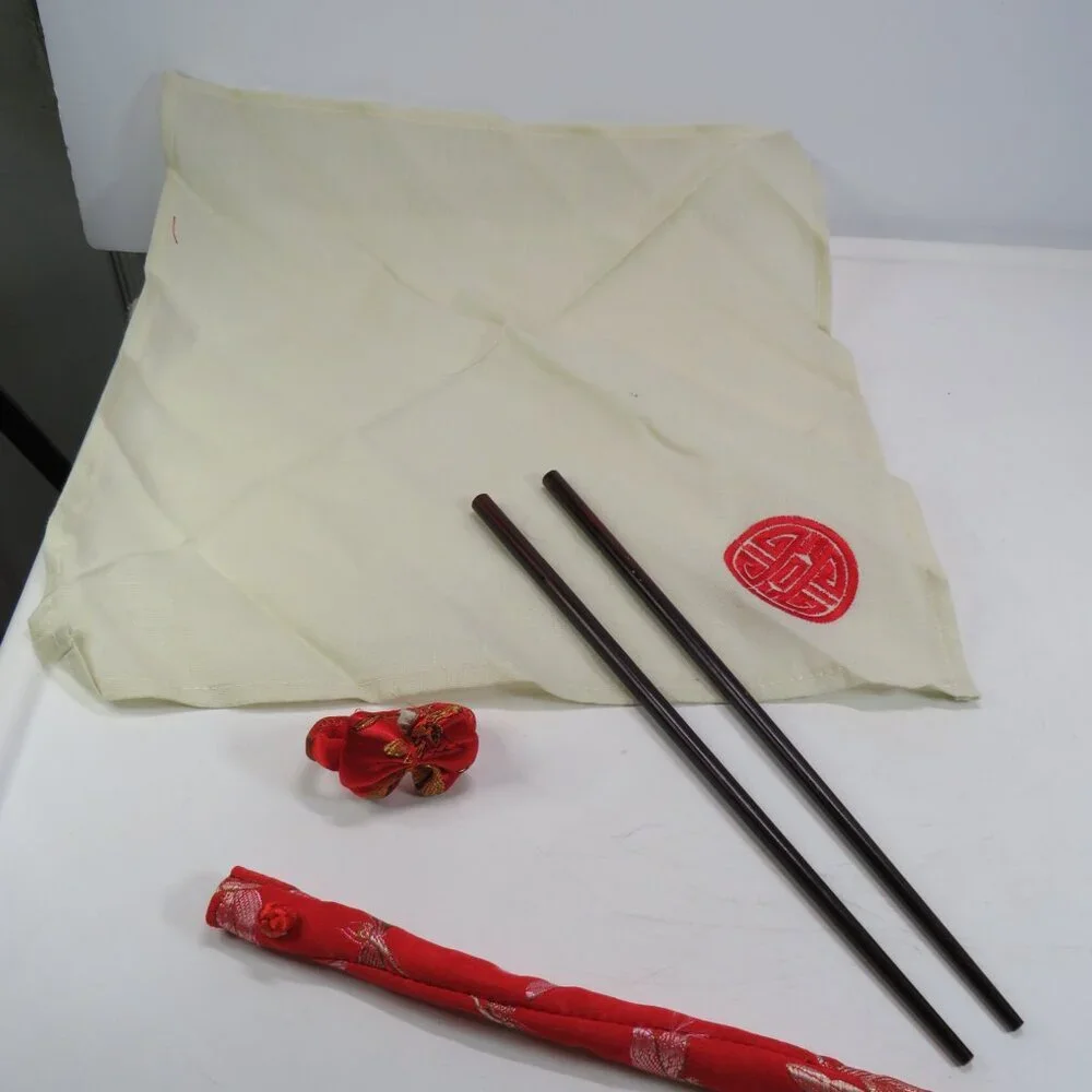 Asian Red Dragonfly (6) Table Setting Set New Year, Wedding, Celebration
